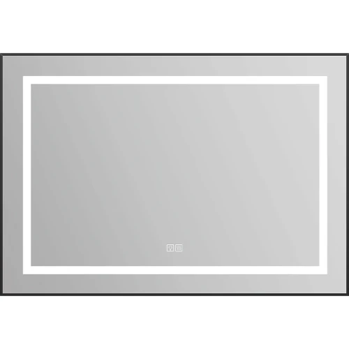 Зеркало BelBagno Kraft 98.5 SPC-KRAFT-985-685-TCH-WARM-NERO с подсветкой с подогревом Черное с сенсорным выключателем стекло