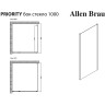 Душевая стенка Allen Brau Priority 100 3.31046.00 профиль Хром стекло прозрачное