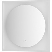 Зеркало Defesto Eclipce 60х60 DF 2226R с подсветкой 12W-4500К/в багетной раме/ИК - выключатель/Нейтральный белый свет/Белая рама