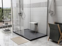 Душевой поддон из искусственного камня WasserKRAFT Wiese 120x80 84T06 Серый матовый