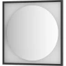 Зеркало Defesto Eclipce 70х70 DF 2222 с подсветкой 15W-4500К/в багетной раме/Без выключателя/Нейтральный белый свет/Черная рама