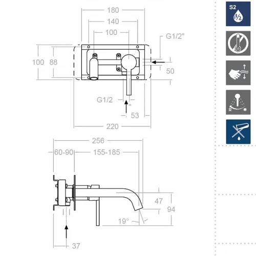 Смеситель для раковины Ramonsoler Drako 332002 Хром