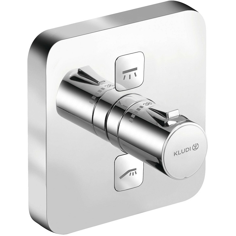 Смеситель для душа Kludi Push 389110538 с термостатом Хром латунь встраиваемый