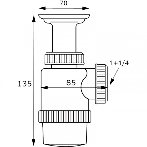 Сифон для раковины Nofer 13114 Белый