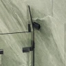 Шторка для ванны Maybah Glass MGV-578-6 750х1400 складная 3 секции Черный стекло прозрачное
