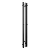 Электрический полотенцесушитель APEXTERMO Delta 1100x100 DL10111BM с крючками цвет Черный матовый