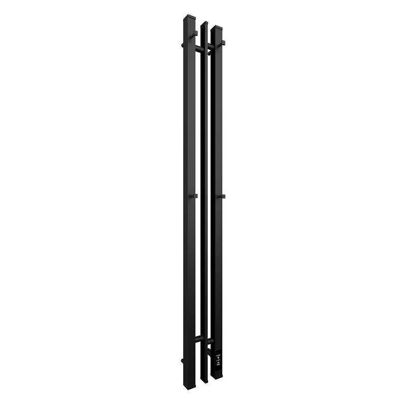 Электрический полотенцесушитель APEXTERMO Delta 1100x100 DL10111BM с крючками цвет Черный матовый