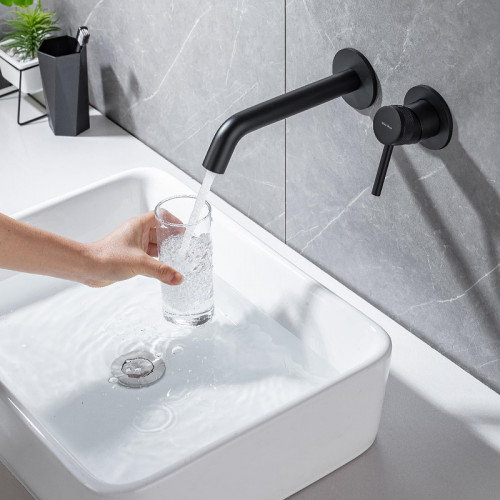 Смеситель для раковины Allen Brau Priority 5.31030-31 Черный матовый латунь встраиваемый