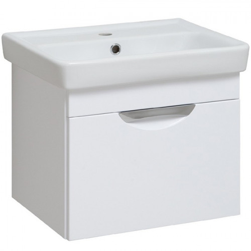 Тумба под раковину Runo Ибица 50 00000001046 подвесная Белая МДФ / ЛДСП