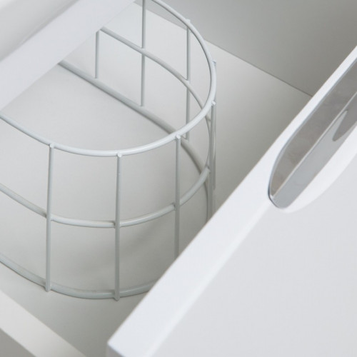 Тумба под раковину Runo Ибица 50 00000001046 подвесная Белая МДФ / ЛДСП