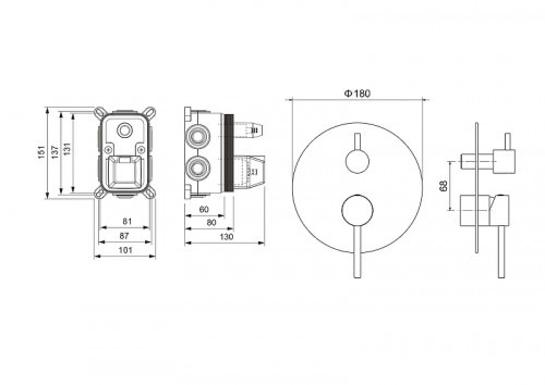 Смеситель для душа Aquatek Европа AQ1347BG цвет Золото шлифованное