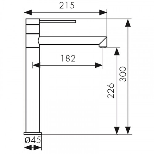 Смеситель для раковины Kaiser Vita 43111-15 Вороненая сталь латунь