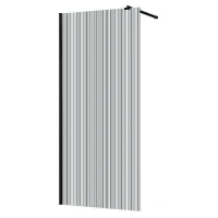 Душевая перегородка Azario Walk-in 90 AZ-251-90-MB-CRF профиль Черный матовый стекло рифленое