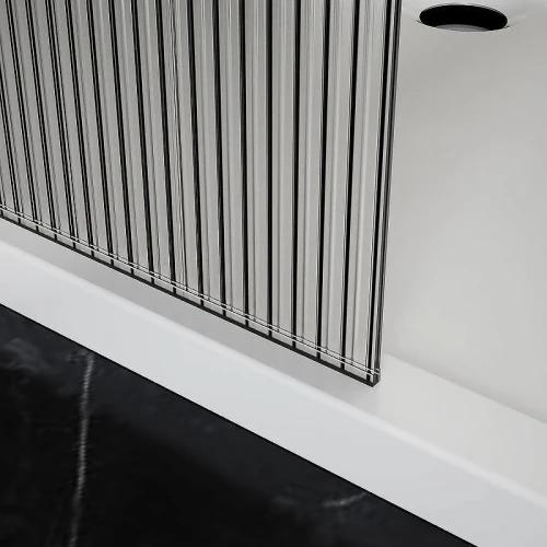 Душевая перегородка Azario Walk-in 90 AZ-251-90-MB-CRF профиль Черный матовый стекло рифленое