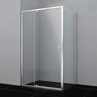 Душевая стенка WasserKRAFT Aula 100 11P10-RP100 профиль Хром стекло прозрачное