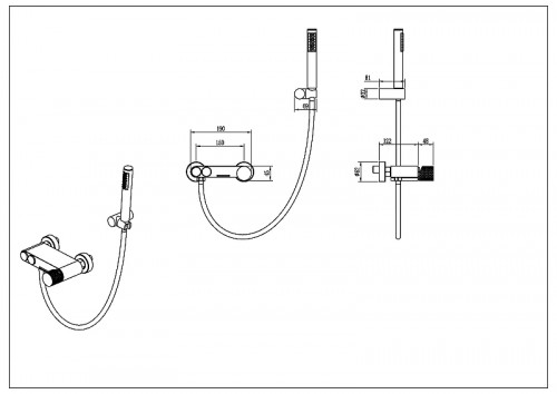 Смеситель для ванны Boheme Stick 123-CB.3 цвет Брашированная медь