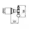 Крючок Webert Karenina KA500401010 Золото