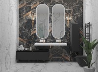 Тумба Boheme Armadi Art Flat Vallessi Uno-S 140 897-140-A glossy подвесная Антрацит глянец МДФ / ЛДСП