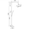 Душевая система Rose R27 R2736 Хром