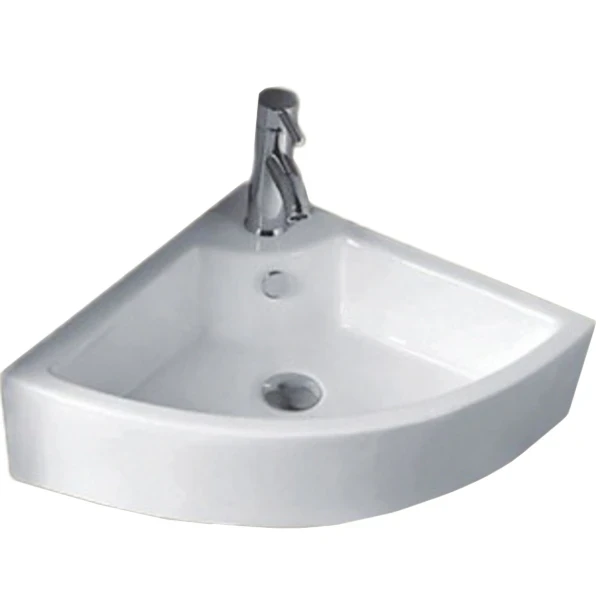 Раковина CeramaLux 32 9067В Белая фаянс подвесная