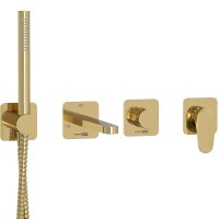 Смеситель для ванны WasserKRAFT Neckar A2151.277.279.280.197.281 Золото глянцевое латунь встраиваемый однорычажный
