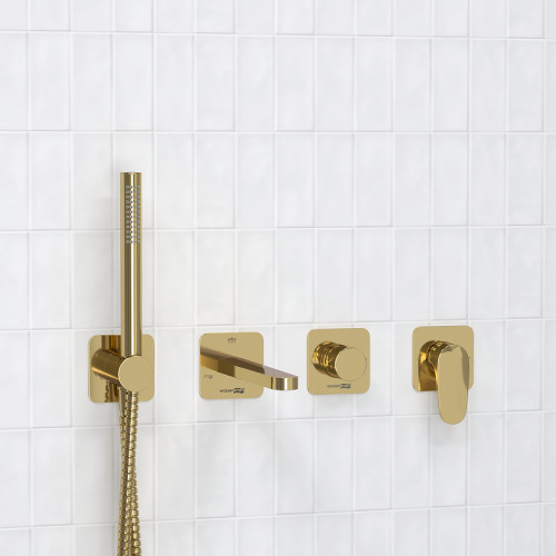 Смеситель для ванны WasserKRAFT Neckar A2151.277.279.280.197.281 Золото глянцевое латунь встраиваемый