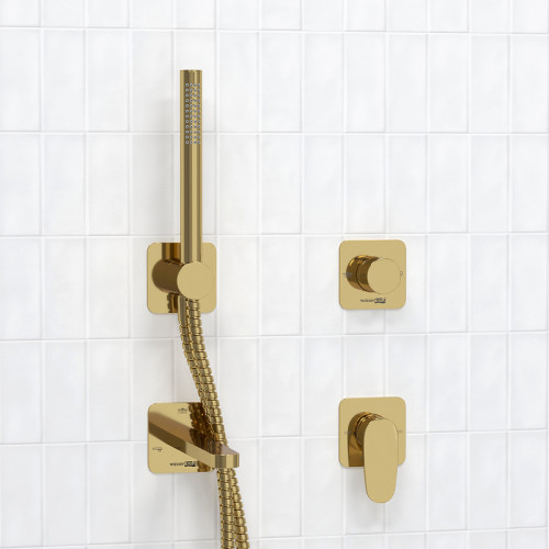 Смеситель для ванны WasserKRAFT Neckar A2151.277.279.280.197.281 Золото глянцевое латунь встраиваемый