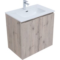 Тумба под раковину Aquanet Алвита New 70 303906 подвесная Дуб веллингтон белый МДФ / ЛДСП
