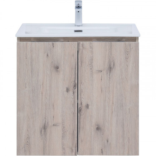 Тумба под раковину Aquanet Алвита New 70 303906 подвесная Дуб веллингтон белый МДФ / ЛДСП