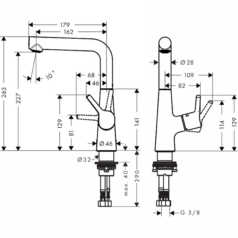 Смеситель для раковины Hansgrohe Talis S 72105000 Хром латунь