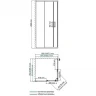 Душевой уголок WasserKRAFT Main 90x90 41S03M профиль Хром стекло матовое