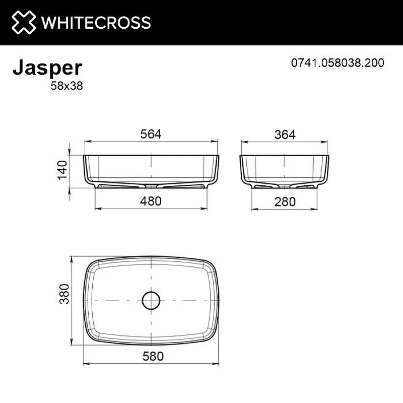 Раковина Whitecross x58 0741.058038.200 цвет Белый матовый