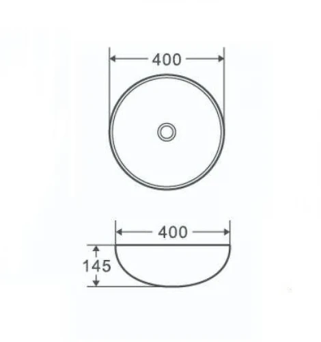 Раковина-чаша Nofer Spin 40 23593 цвет Черный матовый