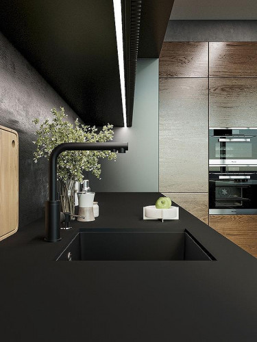 Смеситель для кухни Emar Steel ЕСВ 7015 цвет Black