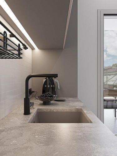 Смеситель для кухни Emar Steel ЕСВ 7015 цвет Black