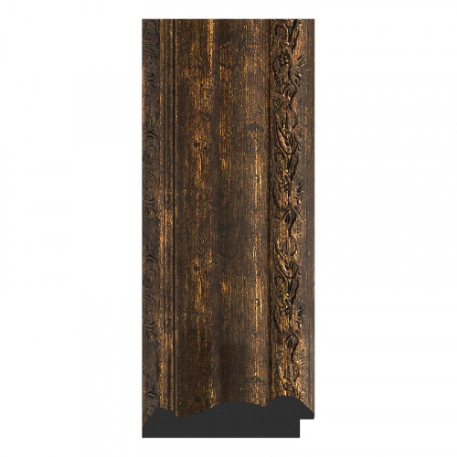 Зеркало Evoform Exclusive 162х72 BY 3586 с фацетом в багетной раме - Состаренное дерево с орнаментом 120 мм стекло