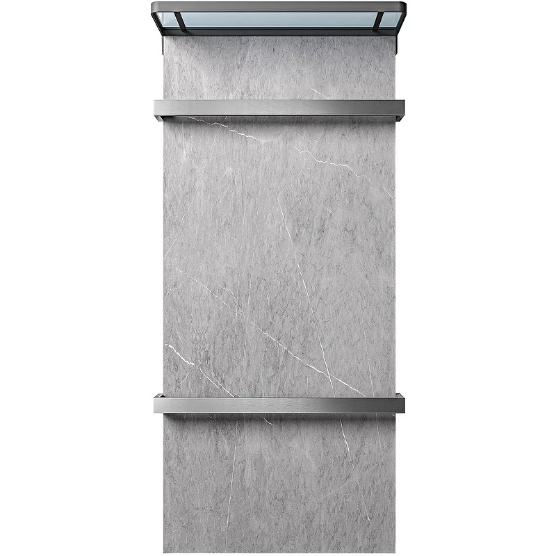 Электрический полотенцесушитель Black&White N-388AG 40x90 388AG с полкой Armani Grey алюминий