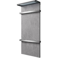 Электрический полотенцесушитель Black&amp;White N-388AG 40x90 388AG с полкой Armani Grey алюминий