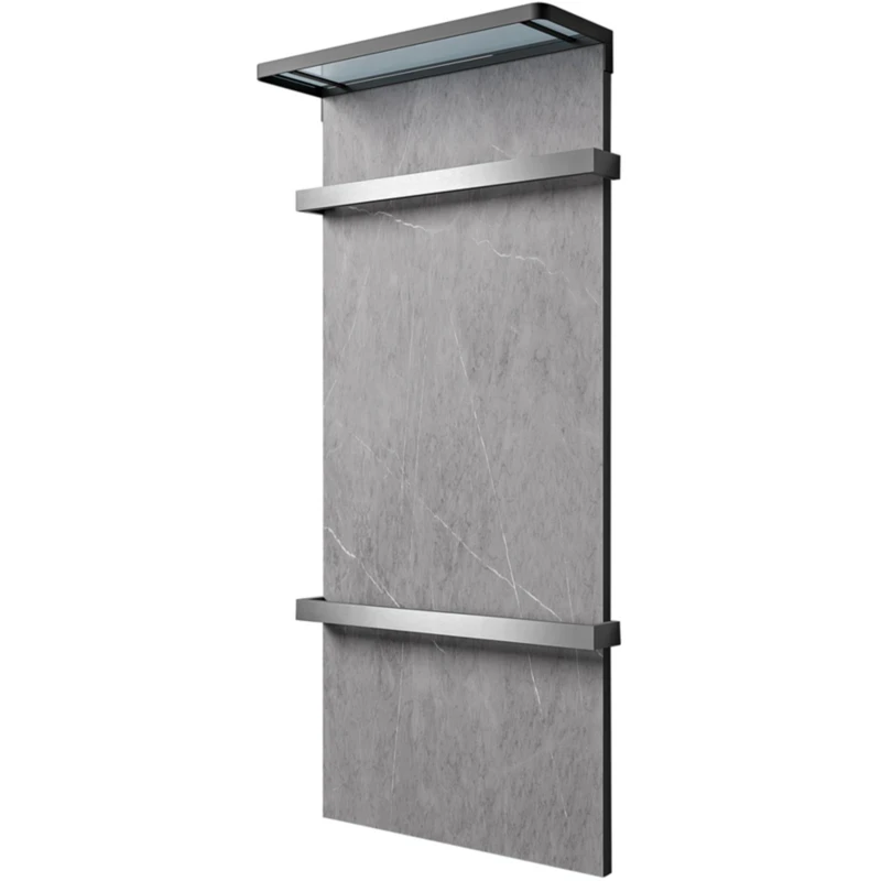 Электрический полотенцесушитель Black&White N-388AG 40x90 388AG с полкой Armani Grey алюминий