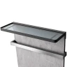 Электрический полотенцесушитель Black&White N-388AG 40x90 388AG с полкой Armani Grey алюминий
