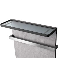 Электрический полотенцесушитель Black&amp;White N-388AG 40x90 388AG с полкой Armani Grey алюминий
