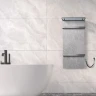 Электрический полотенцесушитель Black&White N-388AG 40x90 388AG с полкой Armani Grey алюминий