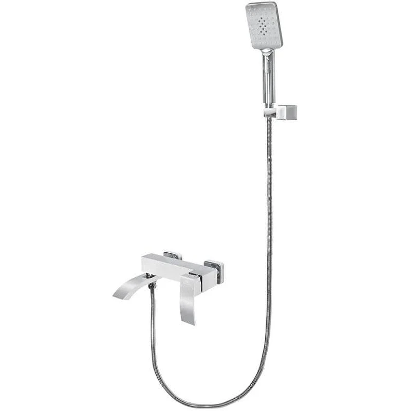 Смеситель для ванны Grocenberg GB8007WC Белый Хром