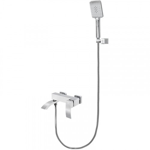 Смеситель для ванны Grocenberg GB8007WC Белый Хром