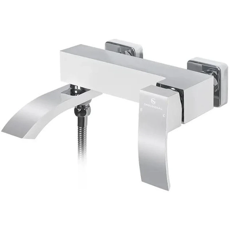 Смеситель для ванны Grocenberg GB8007WC Белый Хром