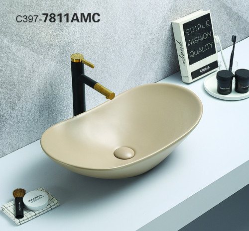 Раковина-чаша CeramaLux 61 7811AMC-1 Капучино фаянс накладная