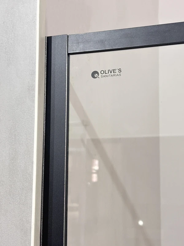 Душевая перегородка Olive's Estena 90 EN-86С-ST-B профиль Черный матовый стекло прозрачное