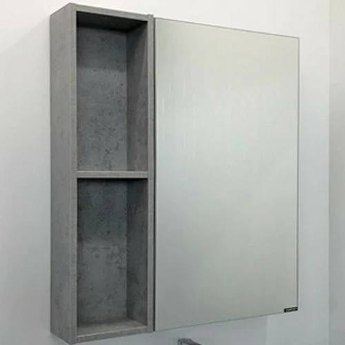 Зеркальный шкаф Comforty Осло 70 00-00006164 Бетон светлый МДФ / ЛДСП, стекло