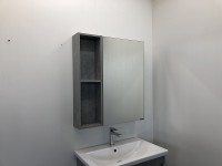 Зеркальный шкаф Comforty Осло 70 00-00006164 Бетон светлый МДФ / ЛДСП, стекло