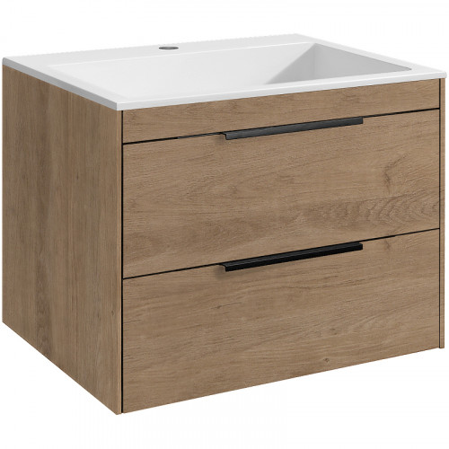 Тумба под раковину Vincea Chiara 2D 60 VMC-2C2600NO подвесная N.Oak МДФ / ЛДСП